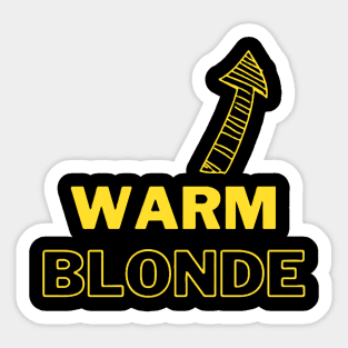 Warm Blonde Hairdresser Failure, Hair Dye Fail Sticker